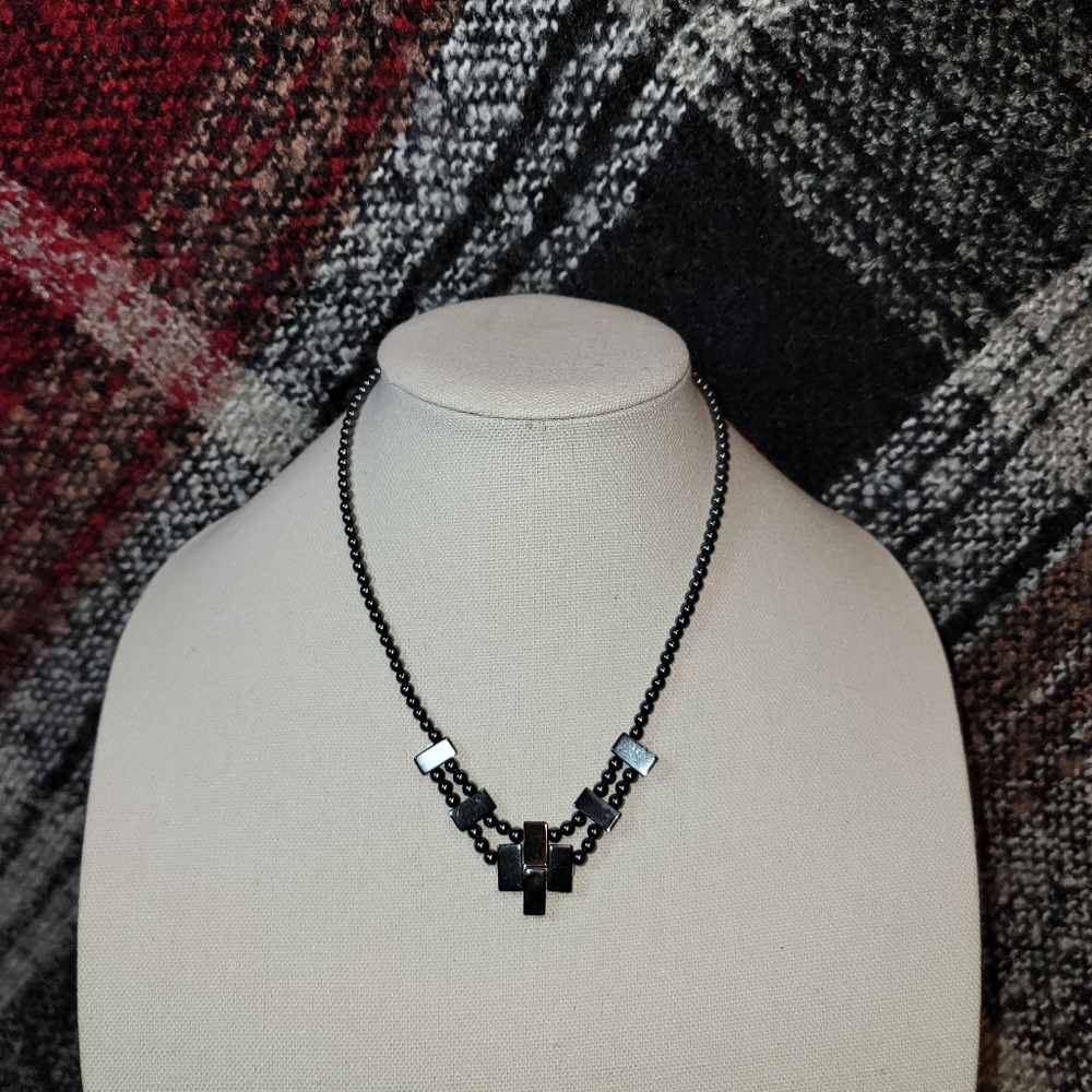 18" hematite necklace